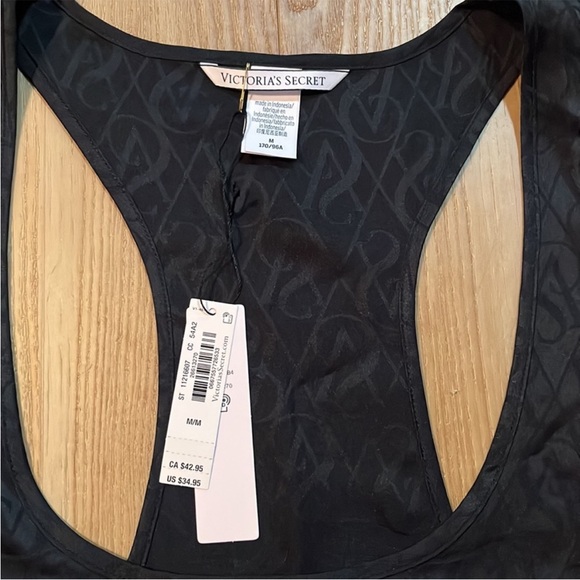Victoria's Secret Black Logo Tank Top - Picture 2 of 2